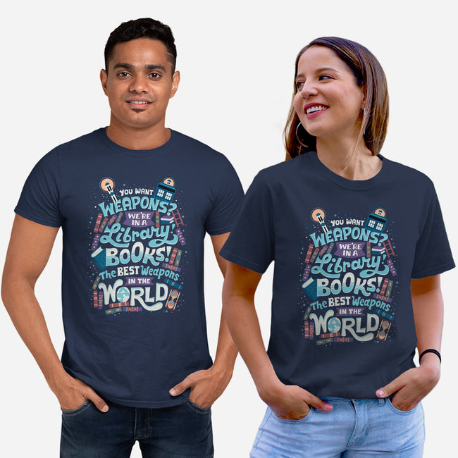 Books are the Best Weapons-unisex basic tee-risarodil