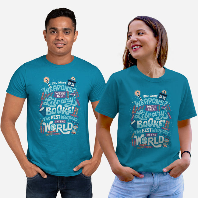 Books are the Best Weapons-unisex basic tee-risarodil