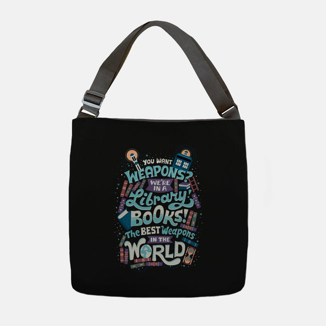 Books are the Best Weapons-none adjustable tote-risarodil