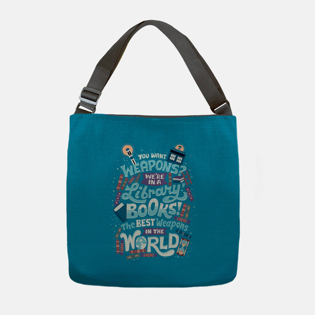 Books are the Best Weapons-none adjustable tote-risarodil