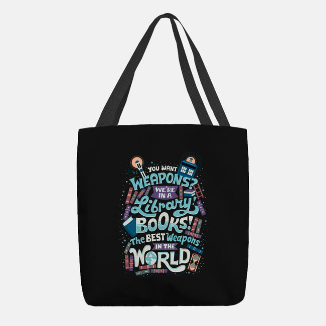 Books are the Best Weapons-none basic tote-risarodil
