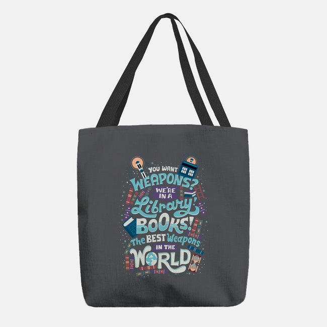 Books are the Best Weapons-none basic tote-risarodil