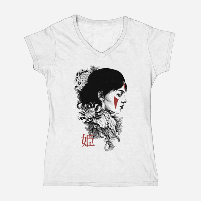 Princess-womens v-neck tee-Hafaell