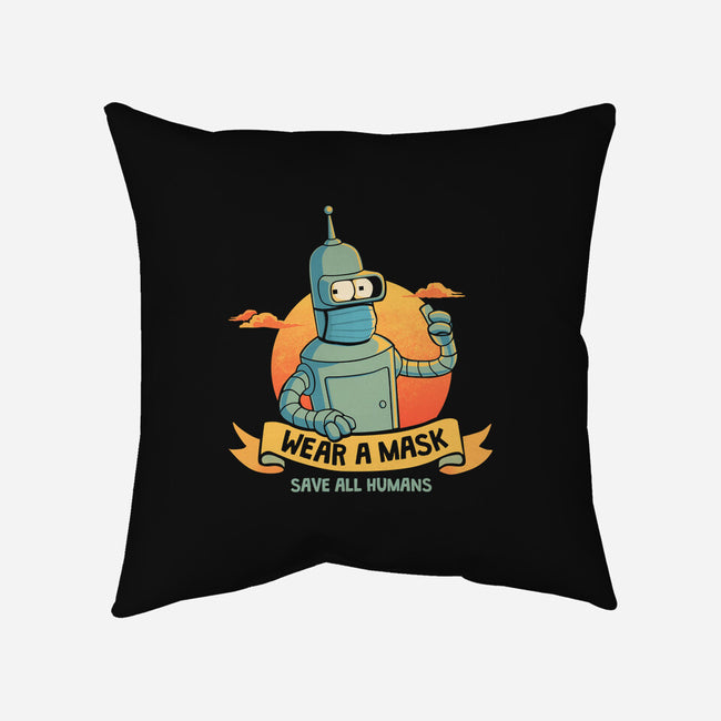 Save All Humans-none removable cover w insert throw pillow-teesgeex