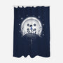 Behind The Door-none polyester shower curtain-ManuelDA