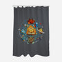 Solar Dice System-none polyester shower curtain-Vallina84