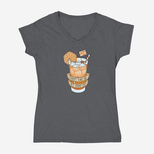 Player's Tears-womens v-neck tee-glassstaff