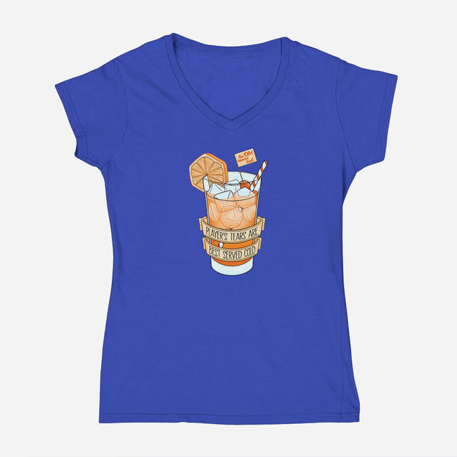 Player's Tears-womens v-neck tee-glassstaff