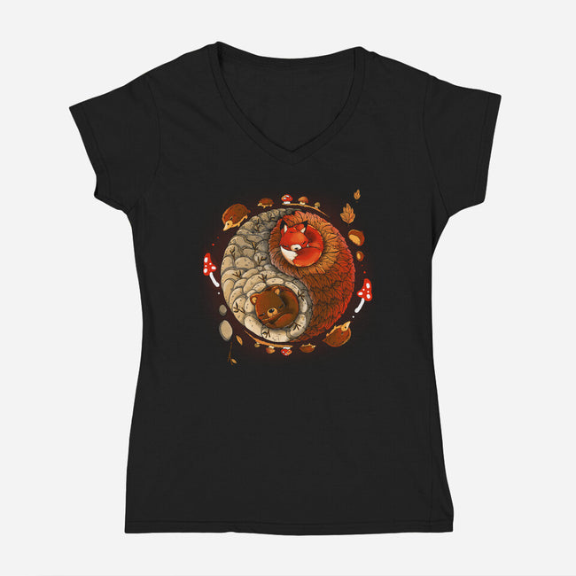 Autumnal-womens v-neck tee-Vallina84