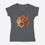 Autumnal-womens v-neck tee-Vallina84