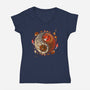 Autumnal-womens v-neck tee-Vallina84