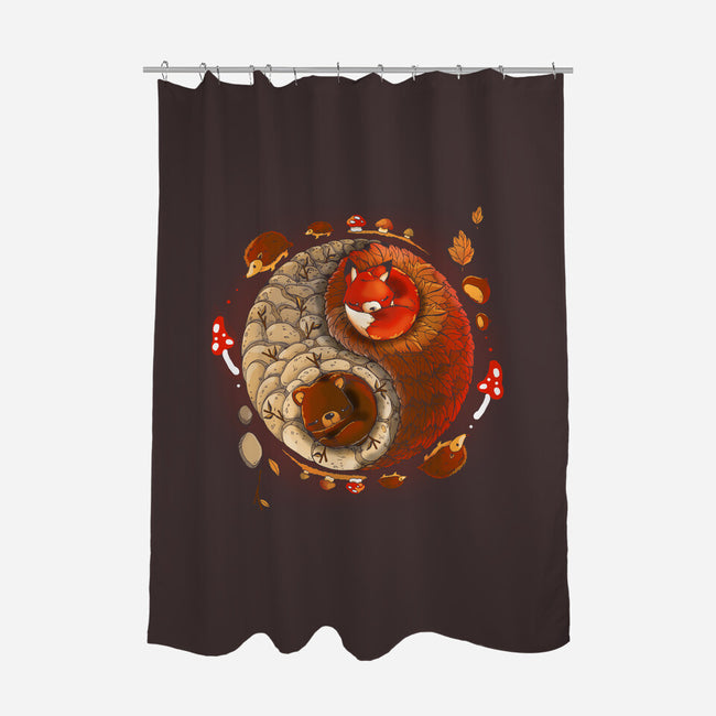 Autumnal-none polyester shower curtain-Vallina84