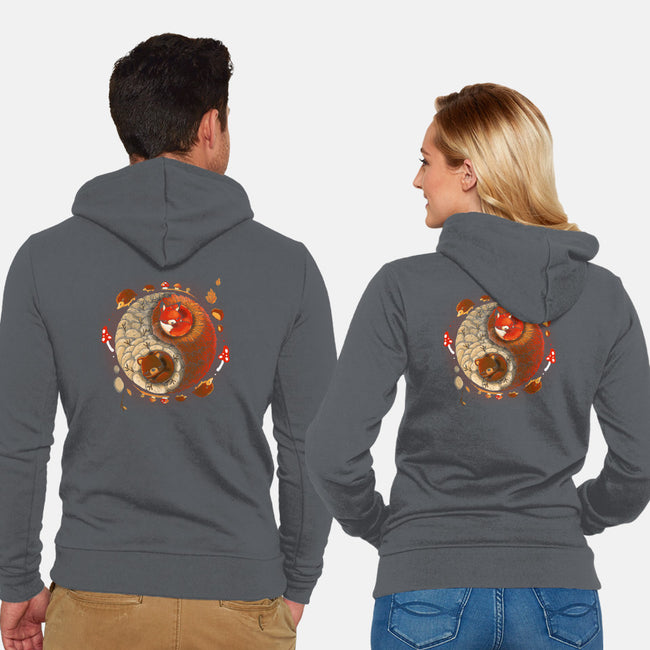 Autumnal-unisex zip-up sweatshirt-Vallina84