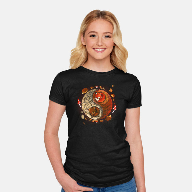 Autumnal-womens fitted tee-Vallina84