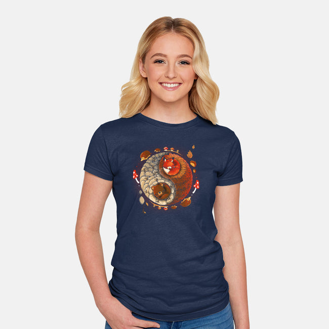 Autumnal-womens fitted tee-Vallina84