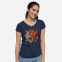 Autumnal-womens v-neck tee-Vallina84
