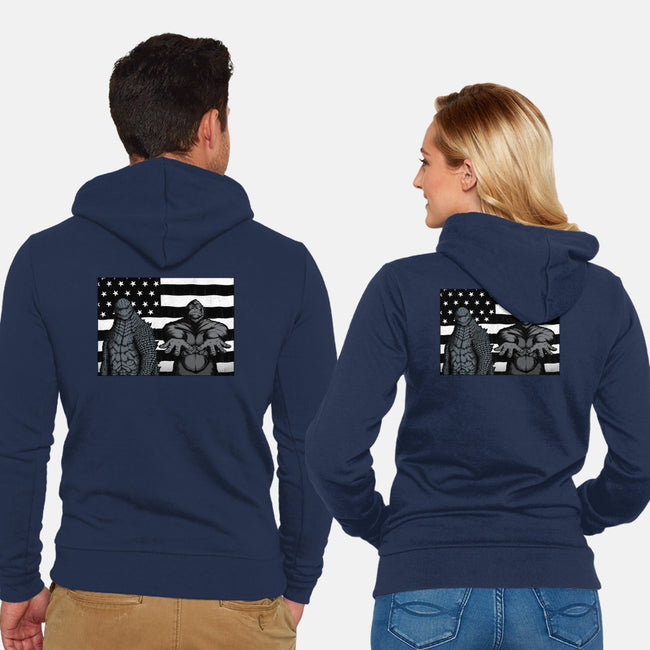 Monsteria-unisex zip-up sweatshirt-pigboom