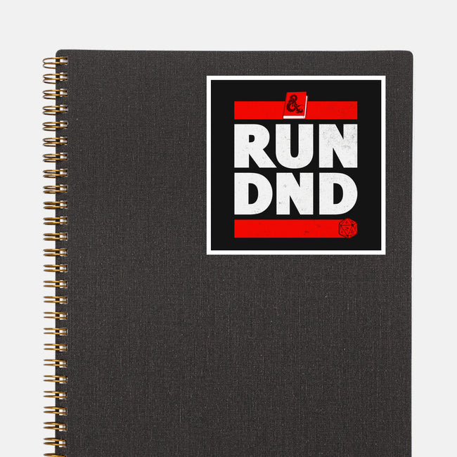 Run DND-none glossy sticker-shirox