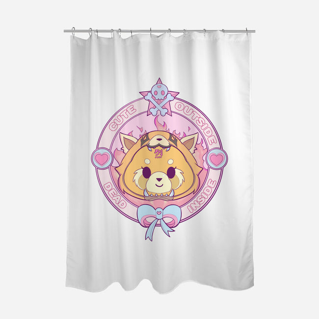 Cute Outside Dead Inside-none polyester shower curtain-MaureenMachine