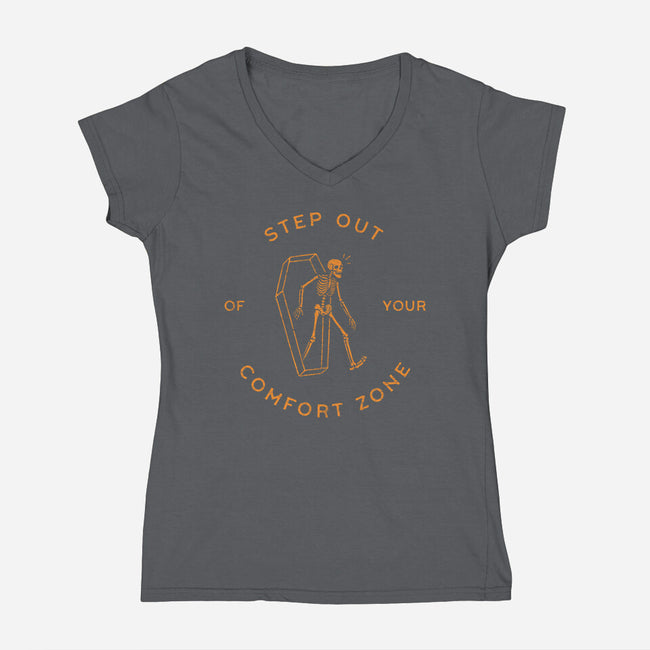 Comfort Zone-womens v-neck tee-dfonseca