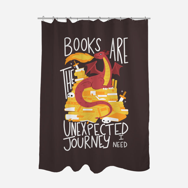 Book Dragon-none polyester shower curtain-TaylorRoss1