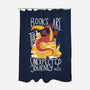 Book Dragon-none polyester shower curtain-TaylorRoss1