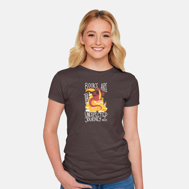 Book Dragon-womens fitted tee-TaylorRoss1