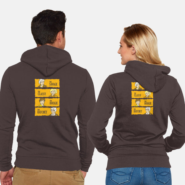 Golden Savages-unisex zip-up sweatshirt-dalethesk8er