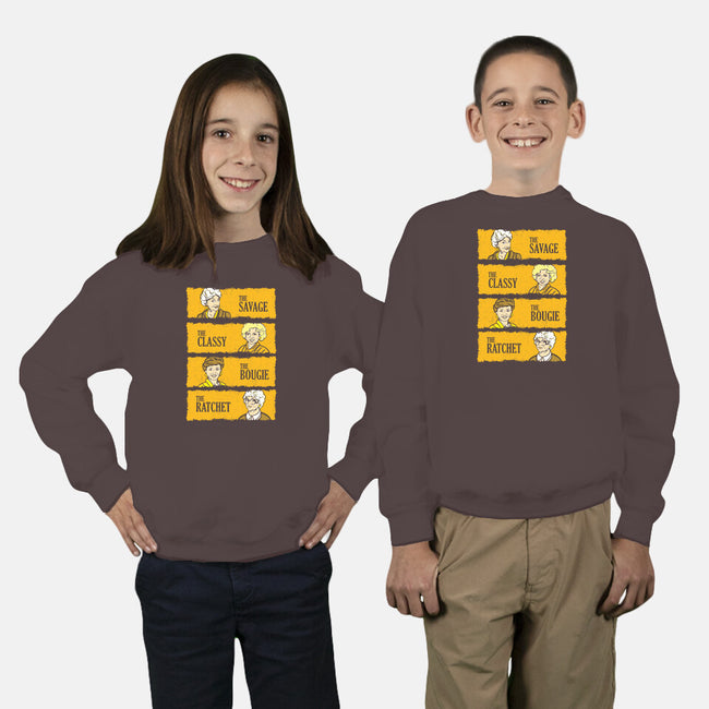 Golden Savages-youth crew neck sweatshirt-dalethesk8er