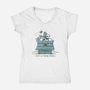 A Dark And Stormy Knight-womens v-neck tee-kg07
