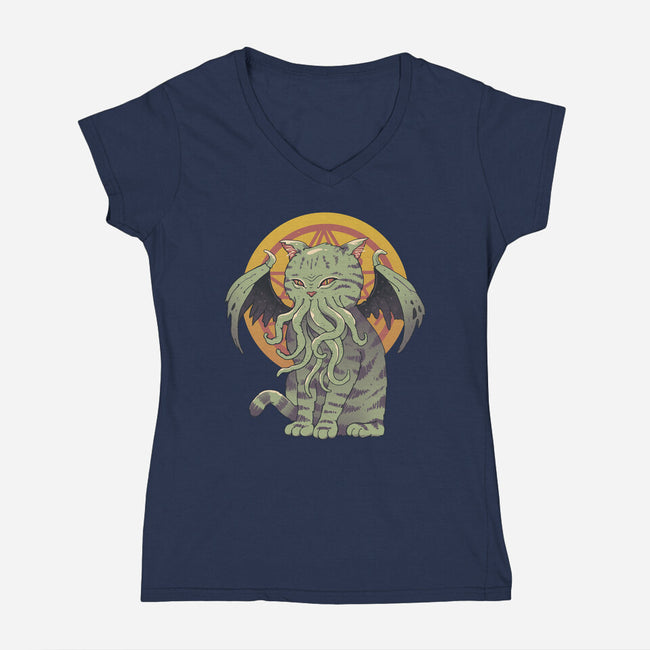 Meow Mythos-womens v-neck tee-vp021
