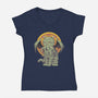 Meow Mythos-womens v-neck tee-vp021