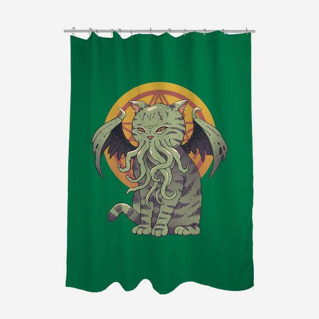 Meow Mythos-none polyester shower curtain-vp021