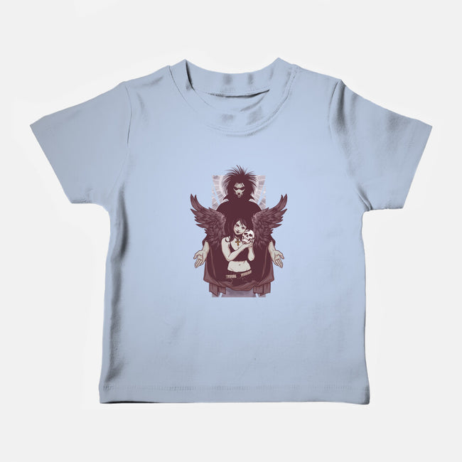 Death and Sandman-baby basic tee-lucassilva