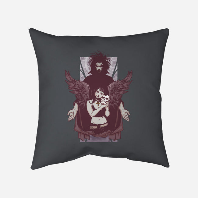 Death and Sandman-none removable cover w insert throw pillow-lucassilva