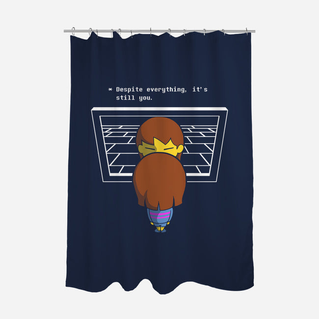 Despite Everything-none polyester shower curtain-estudiofitas