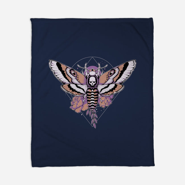 Death Moth-none fleece blanket-xMorfina