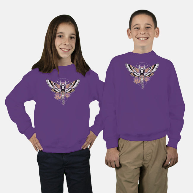 Death Moth-youth crew neck sweatshirt-xMorfina