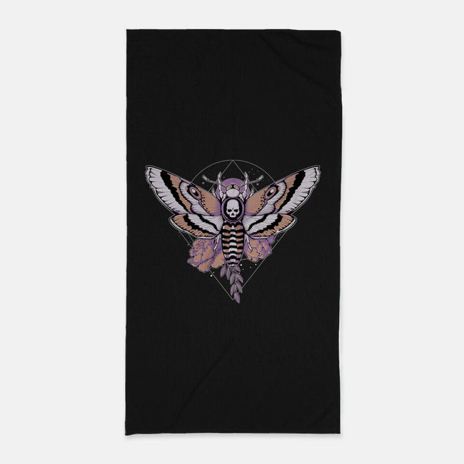 Death Moth-none beach towel-xMorfina