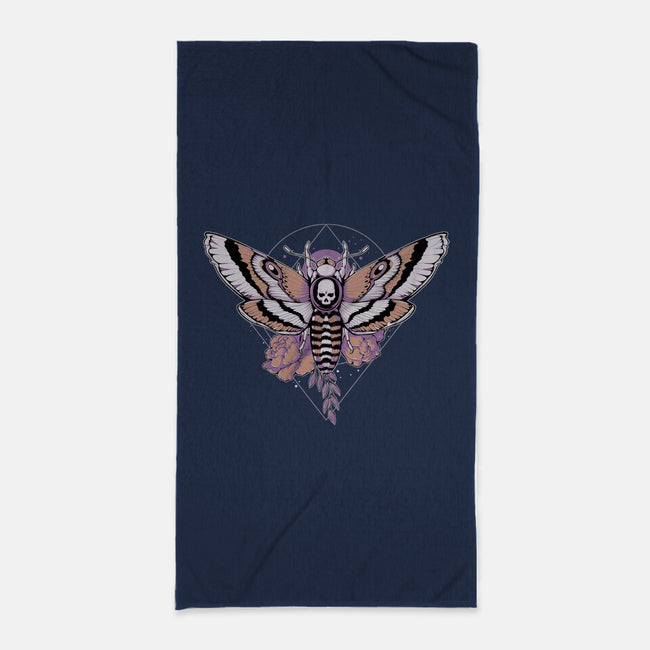 Death Moth-none beach towel-xMorfina