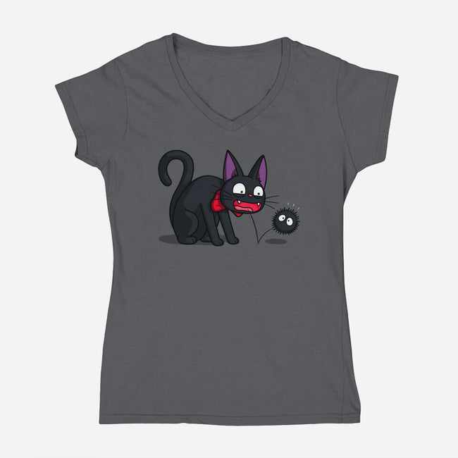 Sootball-womens v-neck tee-Raffiti