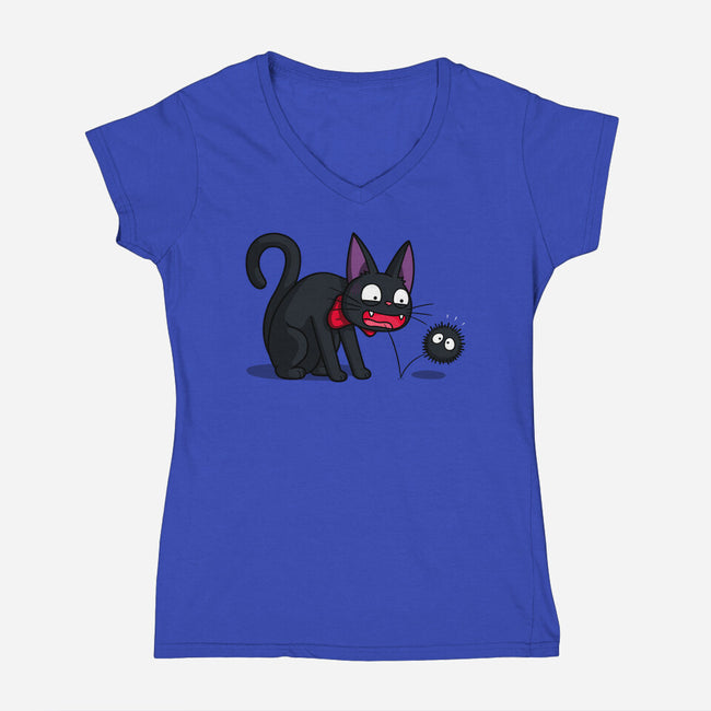 Sootball-womens v-neck tee-Raffiti