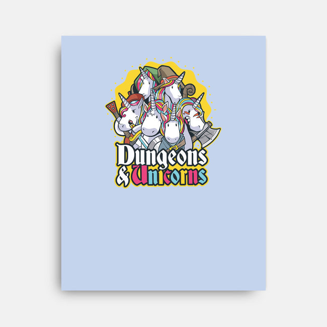 Dungeons and Unicorns-none stretched canvas-T33s4U