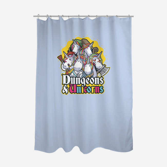 Dungeons and Unicorns-none polyester shower curtain-T33s4U