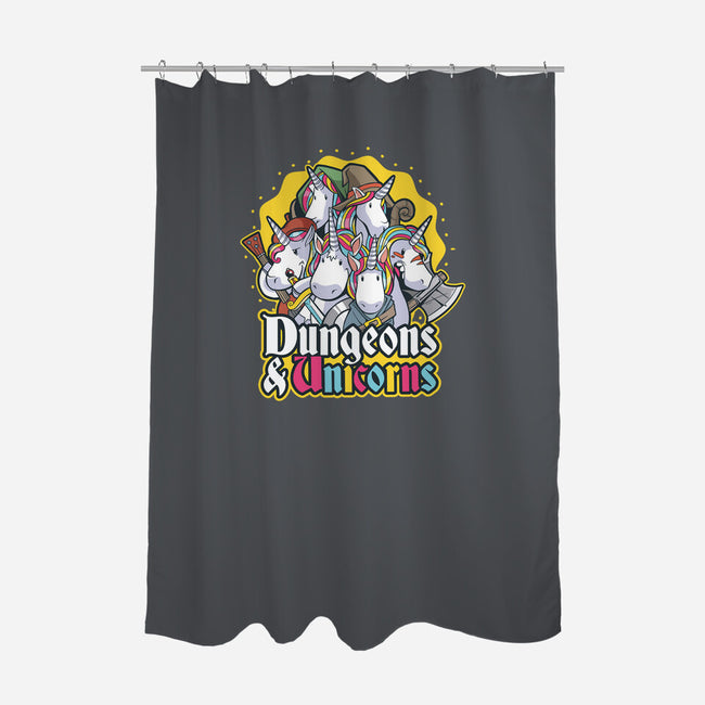 Dungeons and Unicorns-none polyester shower curtain-T33s4U