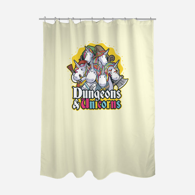 Dungeons and Unicorns-none polyester shower curtain-T33s4U