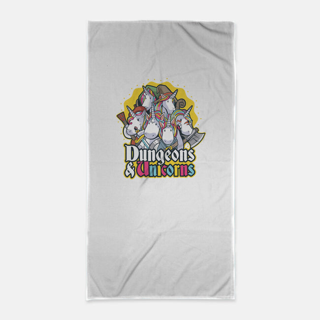 Dungeons and Unicorns-none beach towel-T33s4U