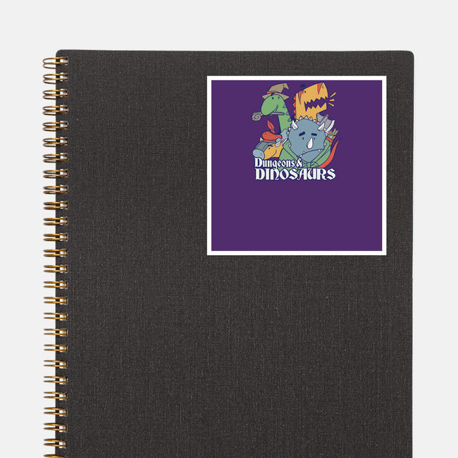 Dungeons and Dinosaurs-none glossy sticker-T33s4U