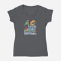 Dungeons and Dinosaurs-womens v-neck tee-T33s4U