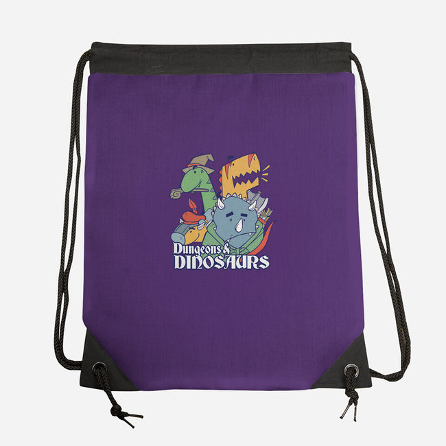 Dungeons and Dinosaurs-none drawstring bag-T33s4U
